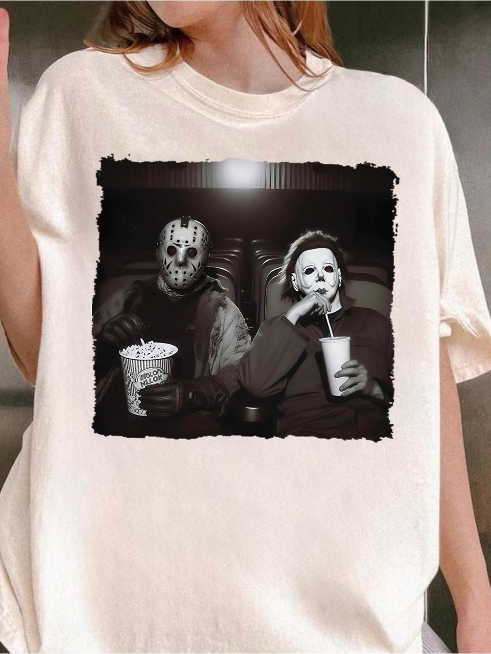Jason And Micheal Horror Movie Shirt, Funny horror Graphic Tee - Unisex